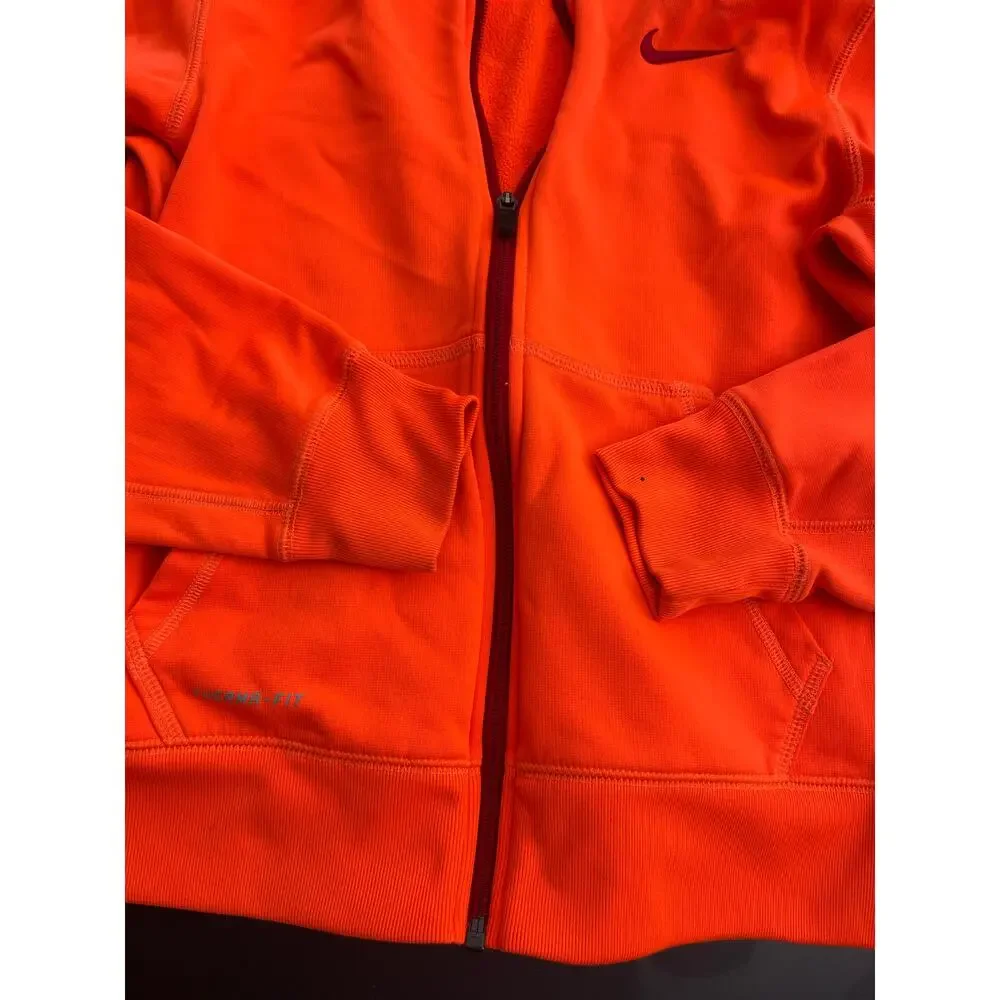 Nike boys large orange zip up hoodie